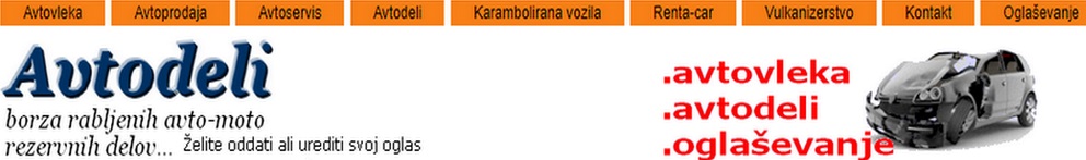 Rabljeni Avtodeli in oprema